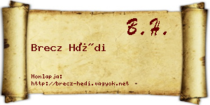 Brecz Hédi névjegykártya